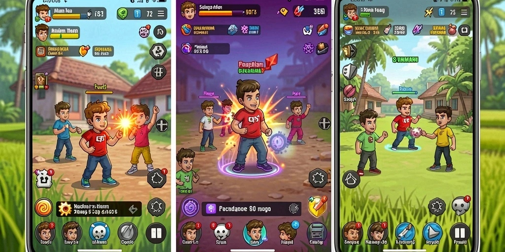 Tampilan awal game dengan level menantang dan grafis menarik.