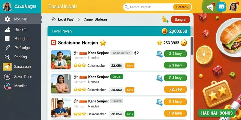Tampilan awal IDAGAME yang menarik.