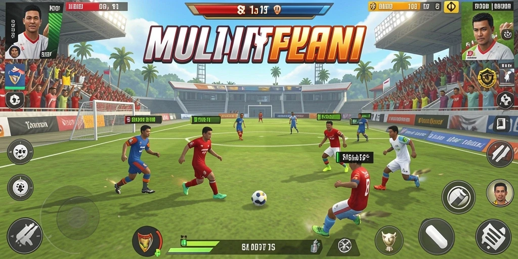 Menampilkan karakter utama dalam petualangan epik.