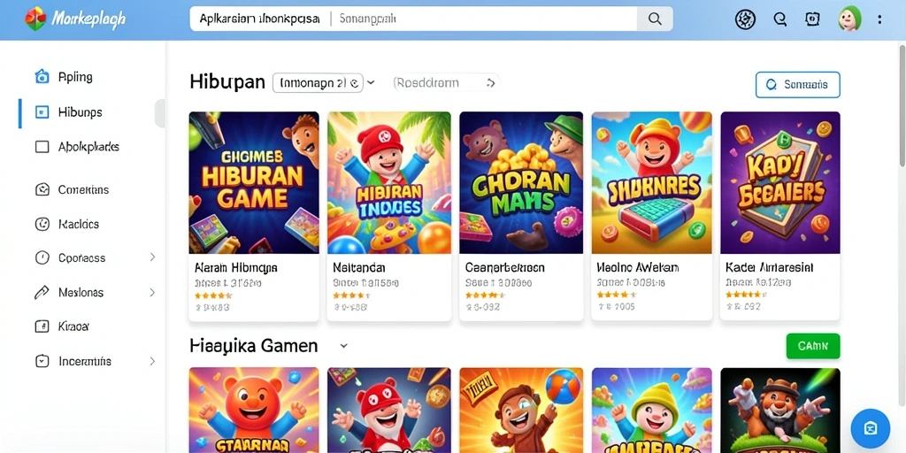 Tampilan awal permainan yang menarik dan intuitif.